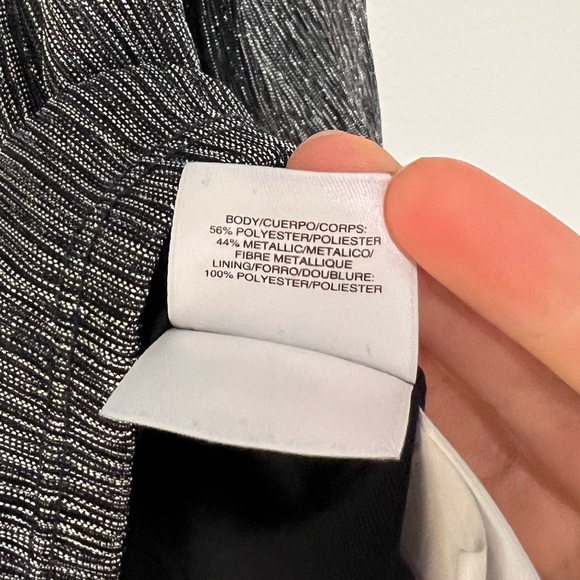 Nine West Metallic-Threaded Blouson-Sleeve Top - Picture 4 of 13